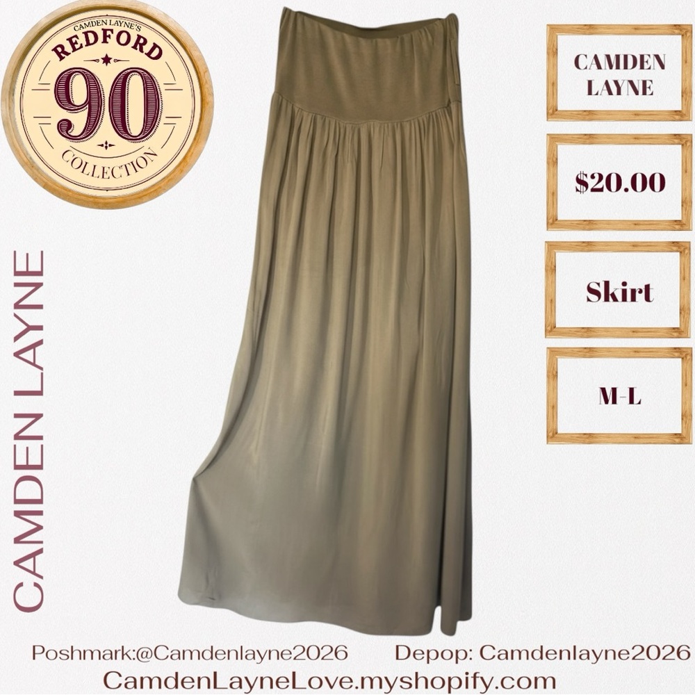 Camden Layne Gray Maxi Skirt - Picture 3 of 4